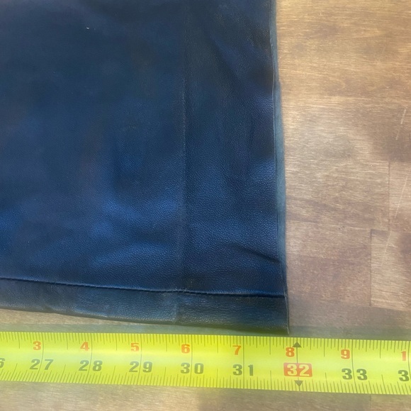 Bebe Black Leather Pants with Lace-Up Detail - Picture 10 of 11